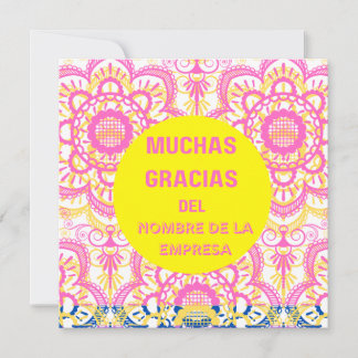 Thank you- card "muchas gracias" (Spanish)