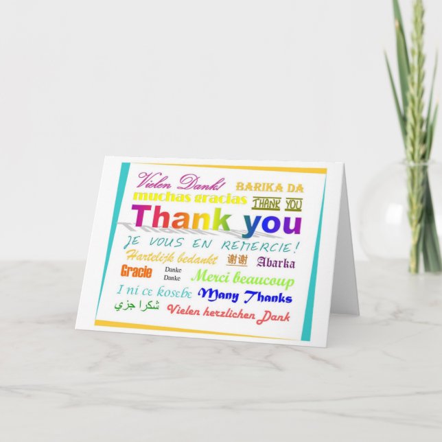 Thank You card - multilingual (Front)