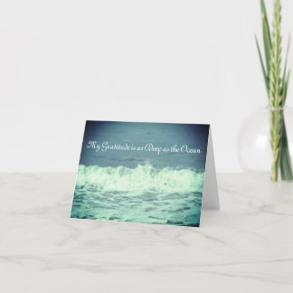 Thank you card MY Gratitude As Deep As The Ocean