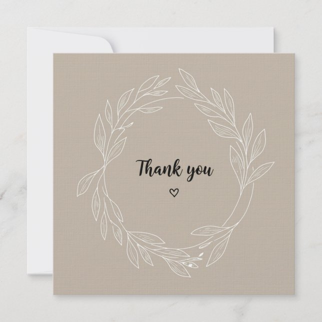 Thank you card - Natural (Front)