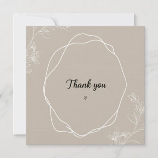 Thank you card - Natural
