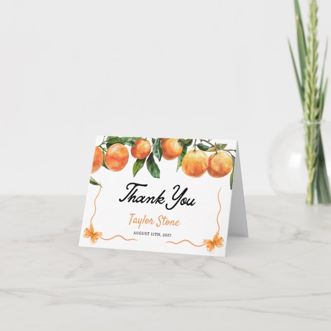Thank You Card | Orange Thank You Card (Front)