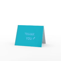Thank you card.pacific blue
