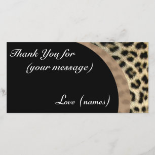 Thank You Card Pack of 10 - Leopard Print