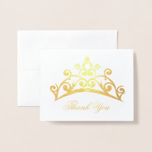 Thank You Card-Pageant Crown Foil Card