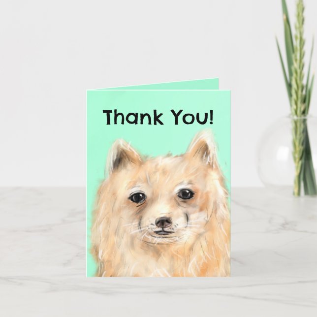 Thank You Card (Pomeranian) (Front)
