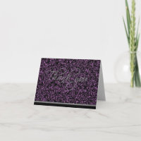Thank you card - Purple Crystals