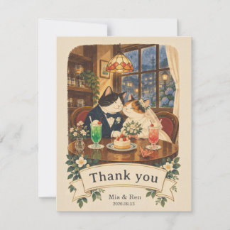 Thank You Card - Retro Kissaten Couple -