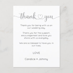 Thank You Card, Script Thank You Card