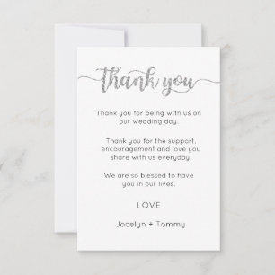 Thank You Card, Script Thank You Card