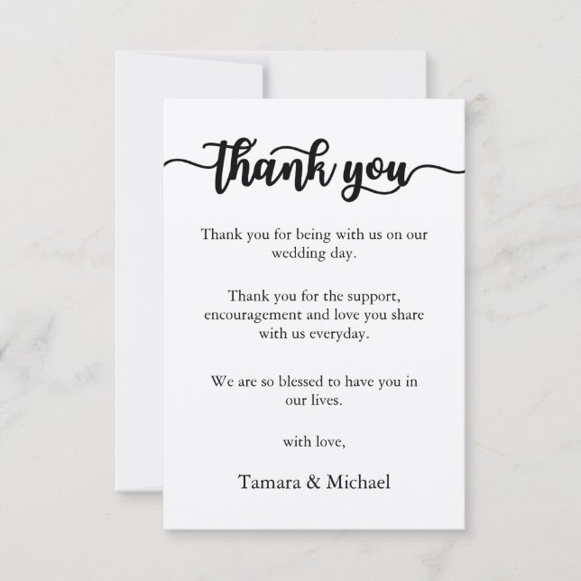 Thank You Card, Script Thank You Card (Front)