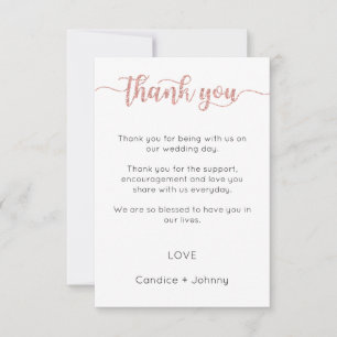 Thank You Card, Script Thank You Card