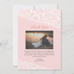Thank You Card, Script Thank You Card, Photo Invitation