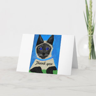 Thank you card Siamese Cat