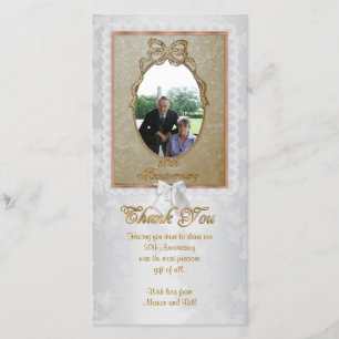 Thank you card special occasion with photo 50th