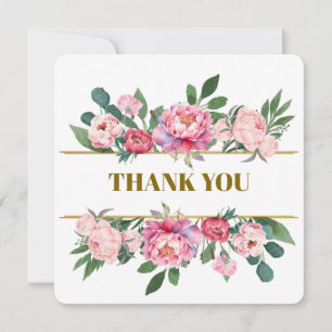 THANK YOU CARD SQUARE - PEONY