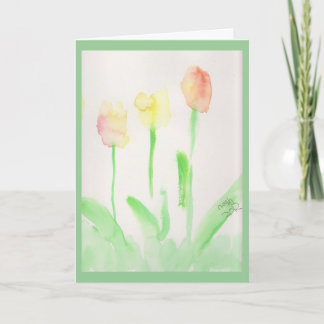 Thank you Card- Tulips Card