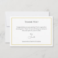 Thank You Card When Someone Buys Your Art Template