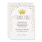 Thank you card Wild things Birthday Gold Boy Crown