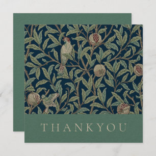 THANK YOU CARD : WILLIAM MORRIS : POMEGRANATES