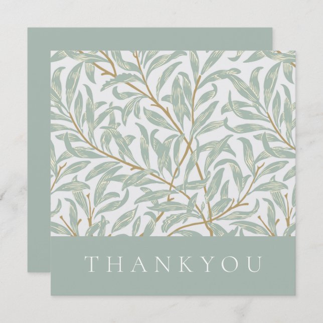 THANK YOU CARD : WILLIAM MORRIS : WILLOW DESIGN (Front/Back)