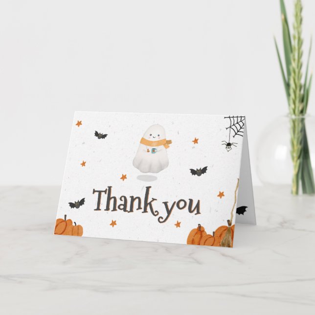 Thank you card with cute Halloween Theme (Front)
