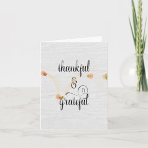 thank you card with flowers