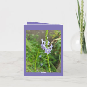 Thank You Card With Herbal Flower Photo