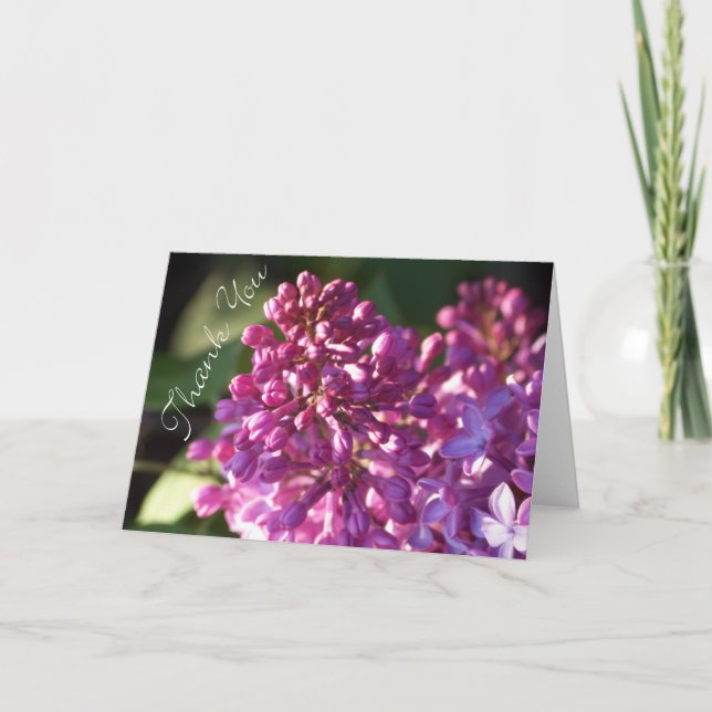 Thank You Card with Lilacs (Front)