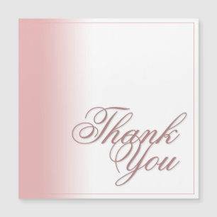 Thank you card with Pink gradient, writing & frame