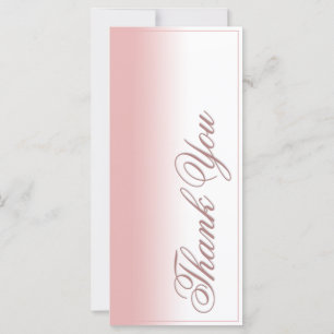 Thank you card with Pink gradient, writing & frame