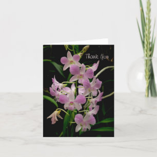 Thank You card with pink orchids