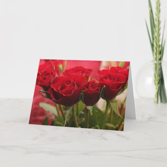 Thank You Card with Roses (Front)