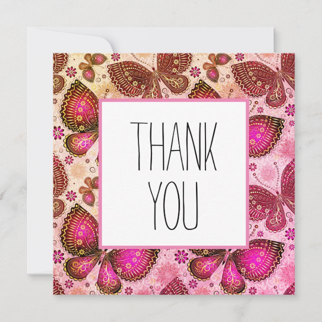 Thank you cards butterflies (Front)