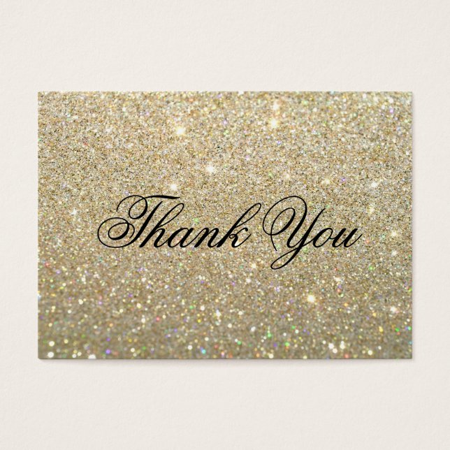 Thank You Cards - Gold Glit Fab (Front)