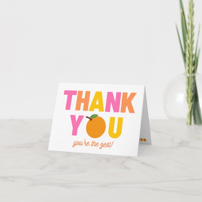 Thank You Cards - Orange Zest (Front)