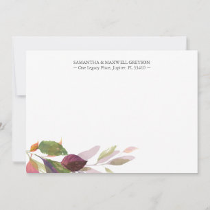 Thank You Cards Rustic Fall Foliage Stationery