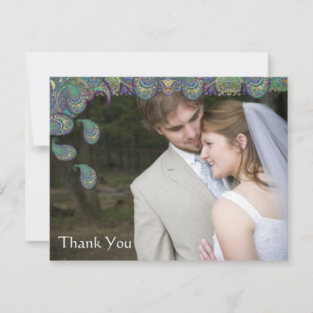 Thank you Cards with your Wedding photo (Front)