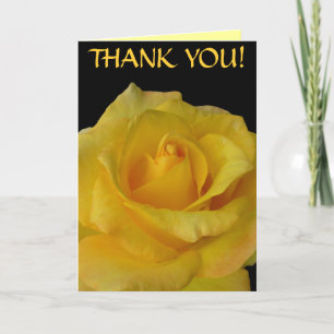 Thank You Cards Yellow Flower Custom Greeting Card