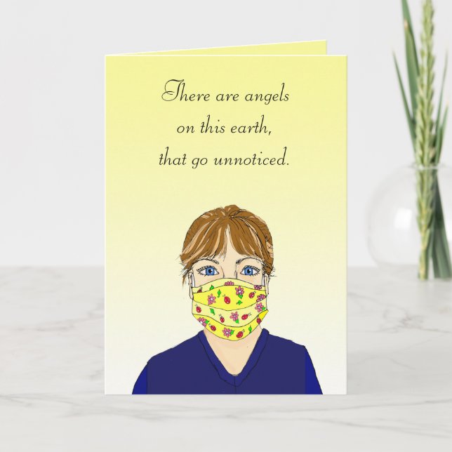 Thank you Caregiver, You are my Angel Card (Front)