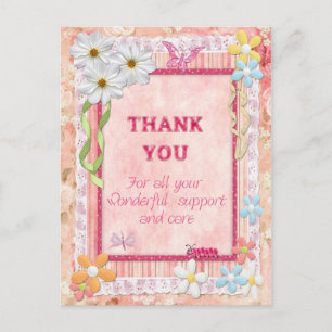 Thank you carer, flowers craft card