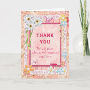 Thank you carer, flowers craft card