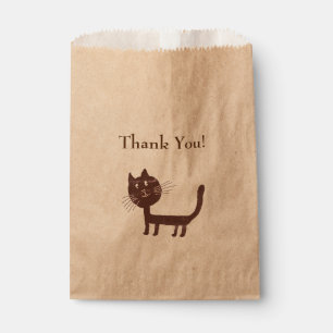 Thank You Cat Drawing  Favour Bag