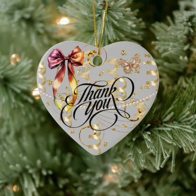 Thank You Ceramic Ornament (Tree)