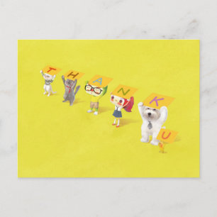 Thank You Characters Announcement Postcard