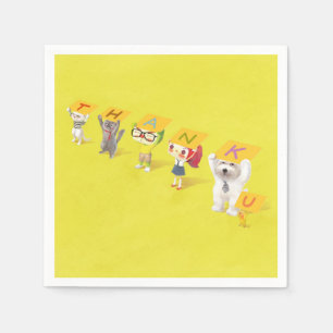 Thank You Characters Napkin