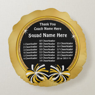 Thank You Cheerleading Coach Gift Ideas, ALL Names Round Cushion