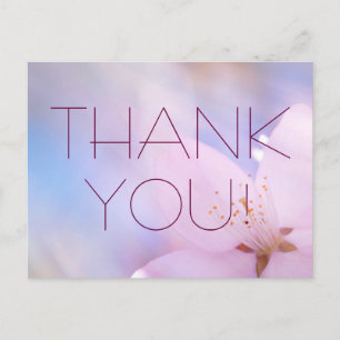 Thank you cherry customisable postcard