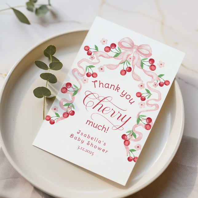 Thank you Cherry Much Cherry on top Thank you card (Creator Uploaded)