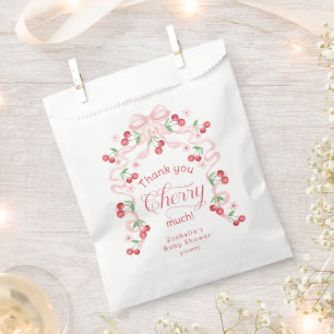 Thank you Cherry Much Cherry on top Thank you card Favour Bags
